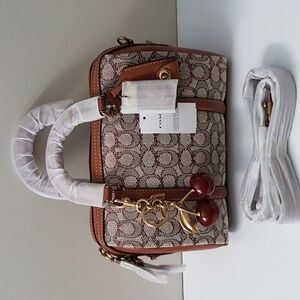 Coach C8529 Ruby 25Signature Textile Jacquard Tan / Cocoa